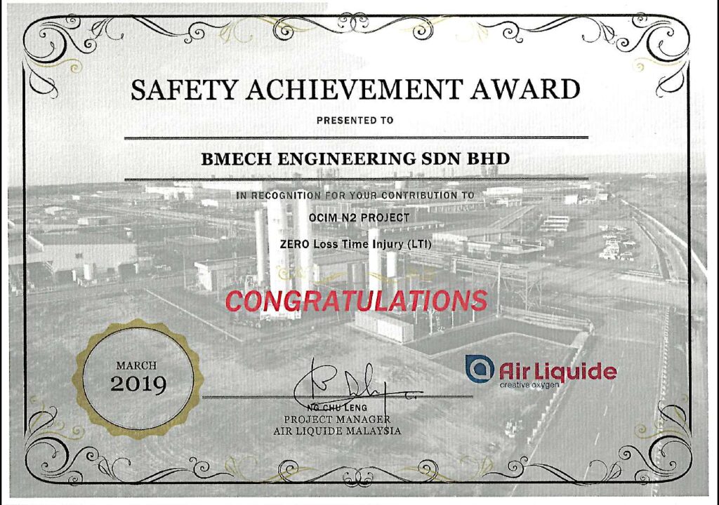 Air Liquide Safety Achievement